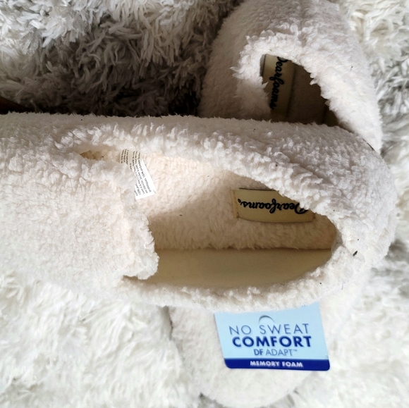 NWT Dearfoams Indoor Outdoor Memory Foam Slippers Size 9 - 10 - Picture 4 of 13